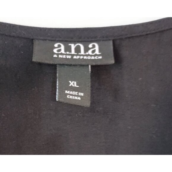 A.N.A Black Embroidered Dress XL Women’s Elegant Casual Work Party NWT - Picture 6 of 8